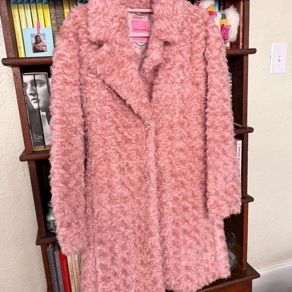 Kate Spade Faux Fur Coat - Picture 2 of 6